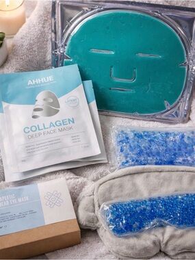 Collagen AHHUE + Predire Cooling Gel Face Mask & Bead Eye Mask